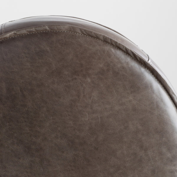 Lusso | Round Pouf - Grey