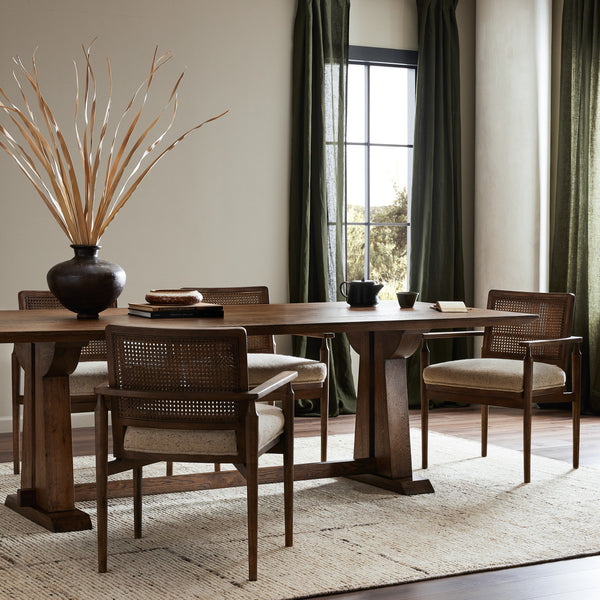 Ashwin Dining Table in Brown Oak