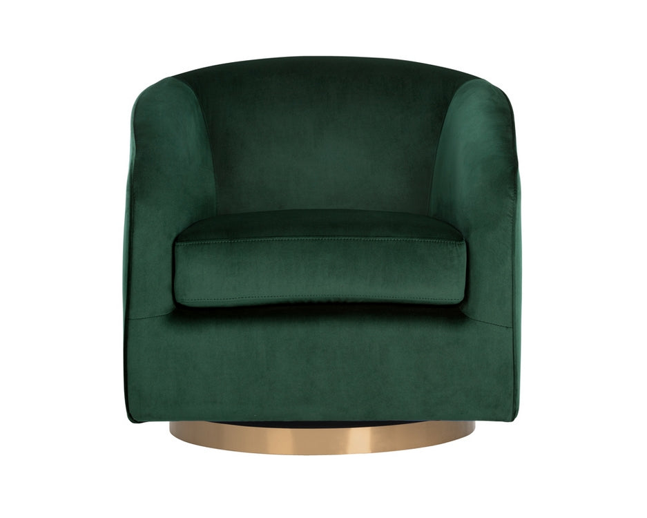 Hazel Swivel Chair - Deep Green Sky