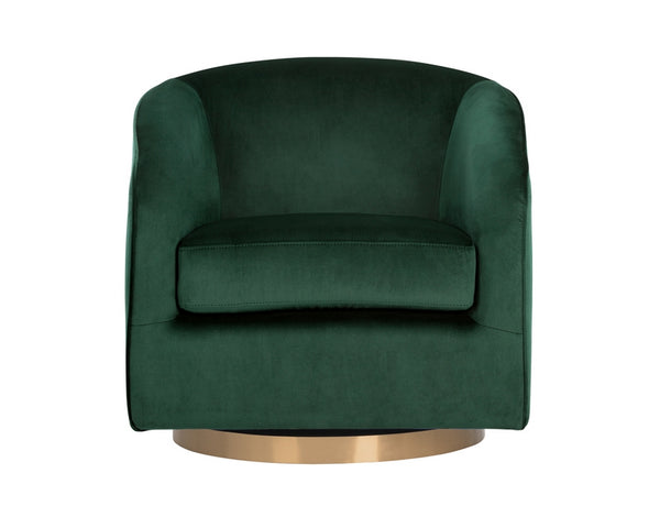 Hazel Swivel Chair - Deep Green Sky