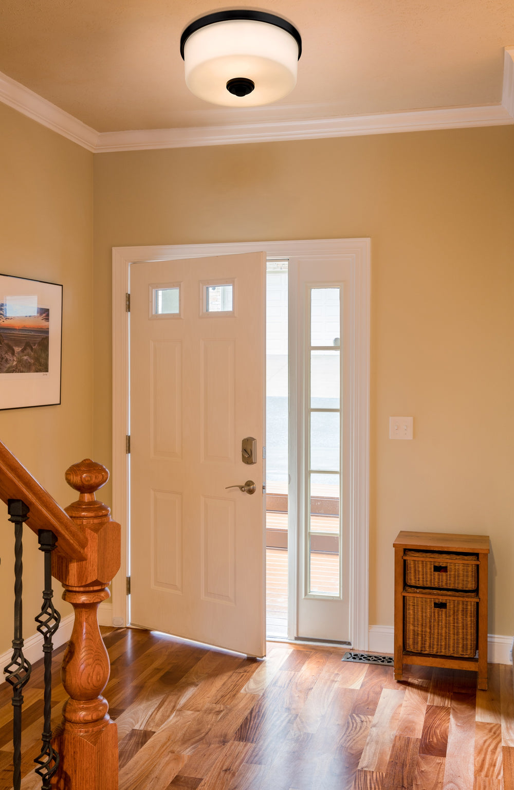 Arlington 2 Light Flush Mount in Matte Black Finish