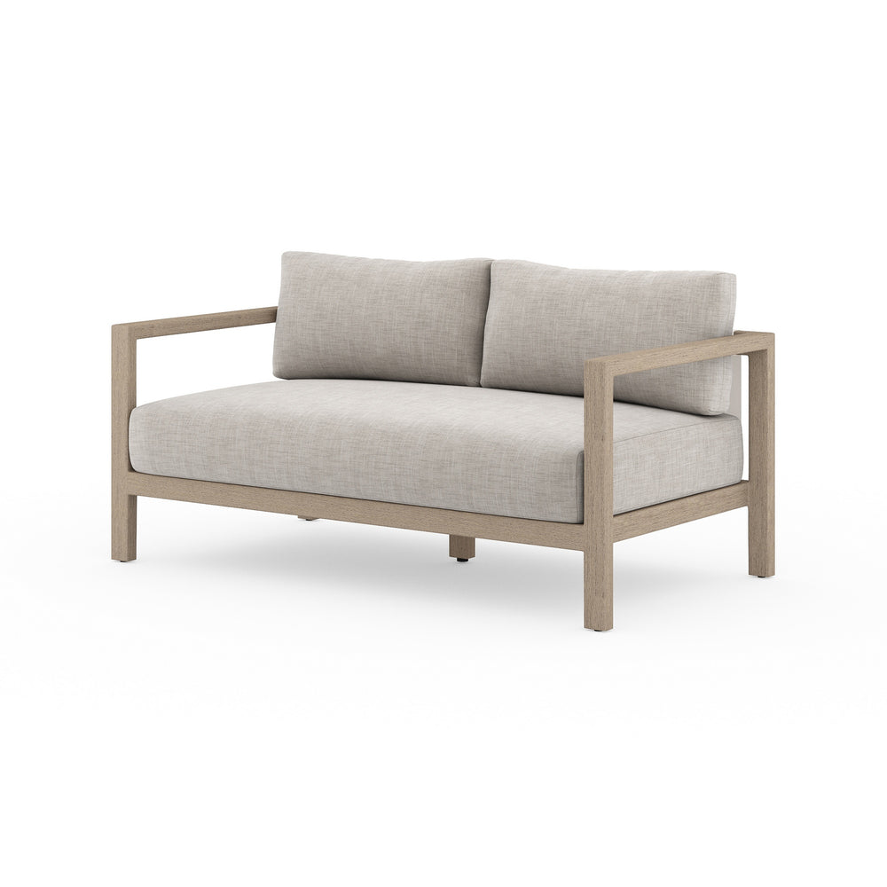 Sonoma Outdoor Sofa In 60" In Brown/Stone Grey