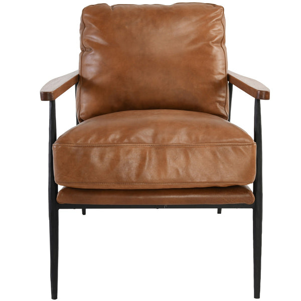 Christopher Leather Club Chair - Adobe Tan