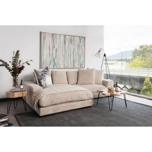 Moe's Plunge Sectional Tan with Flip Chaise