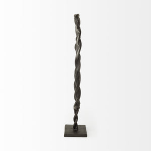 Rizwan (Large) Black Aluminum Braided Circular Object