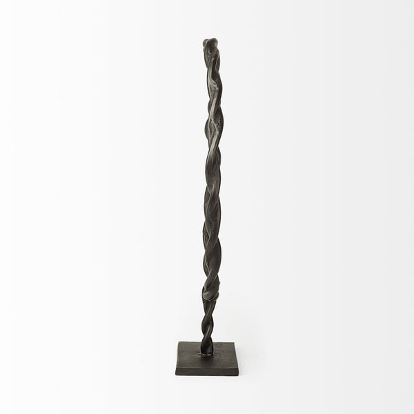 Rizwan (Large) Black Aluminum Braided Circular Object