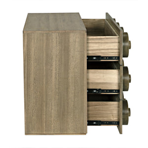 Lego Washed Walnut Sideboard with 3 Drawers