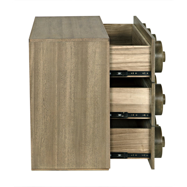 Lego Washed Walnut Sideboard with 3 Drawers