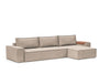 NEWILLA SOFA BED W/LOUNGER 57"X118", W/WIDE ARM RESTS