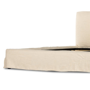 Aidan King Size Slipcover Bed - Brussels Natural