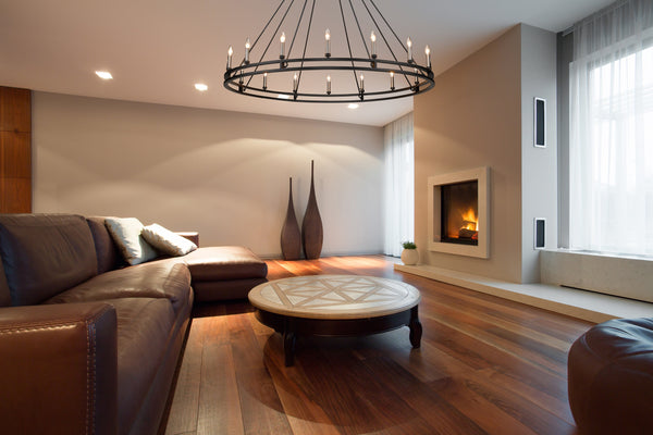 Dennison 16 Light Chandelier in Matte Black Finish