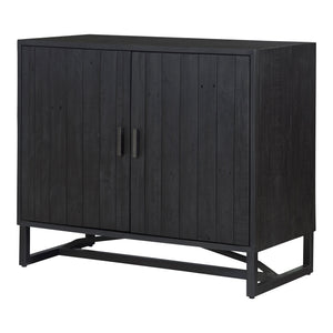 Moe's Sierra 2 Door Black Cabinet with Adjustable Shelf
