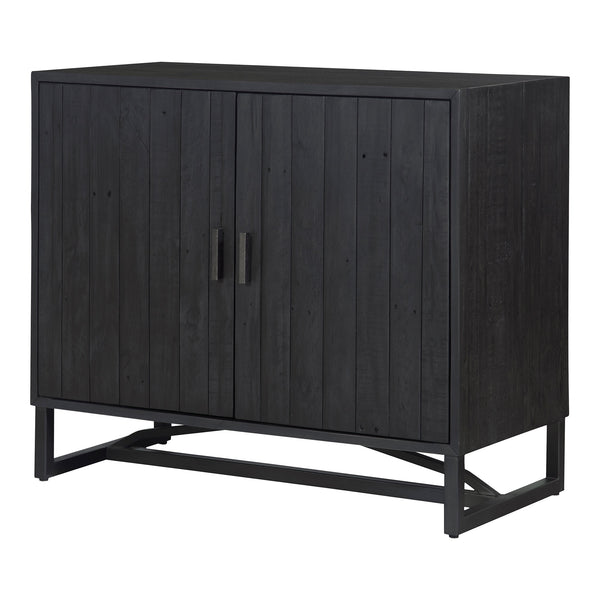 Moe's Sierra 2 Door Black Cabinet with Adjustable Shelf