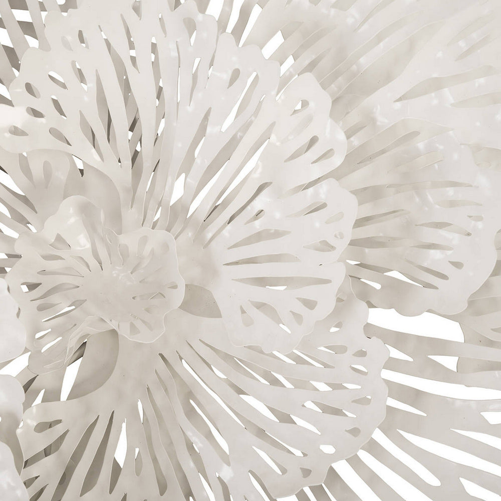 Flower Wall Art White, Large
