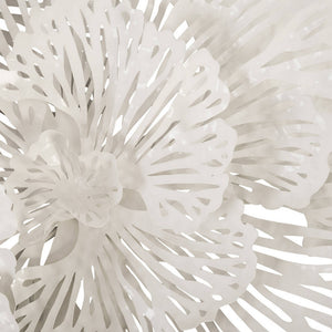 Flower Wall Art White, Large