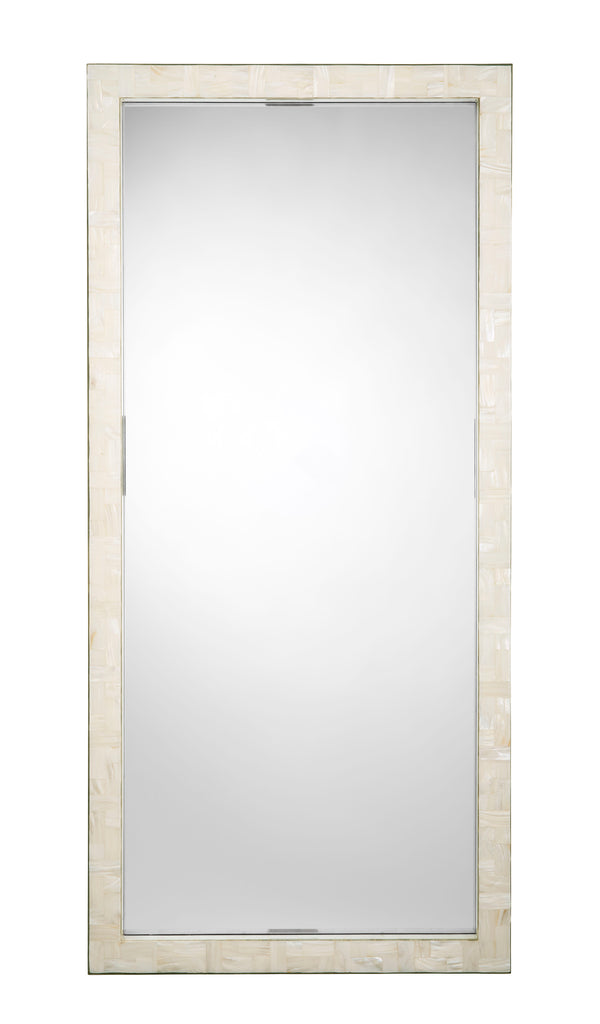 Monroe Mother of Pearl Rectangle Floor Mirror