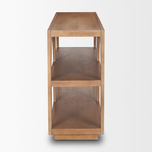 Bela Small Arched Console Table Medium Brown Wood