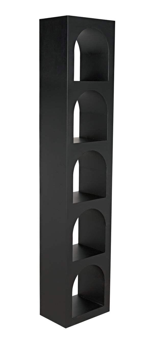C-Series Aqueduct Bookcase in Matte Black Industrial Steel