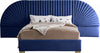 Diana King Bed In Navy Velvet