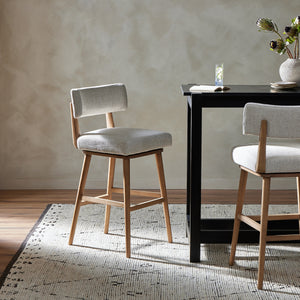 Cardell Swivel Bar Stool in Natural Essence