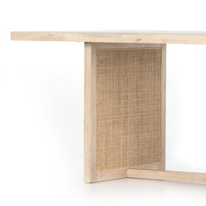 Clarita Dining Table In White Wash Mango