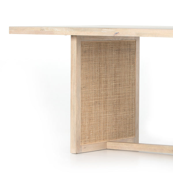 Clarita Dining Table In White Wash Mango