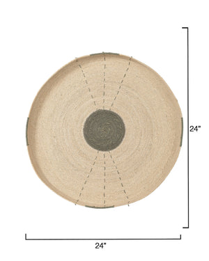 Sundial Seagrass Round Wall Art, Teal