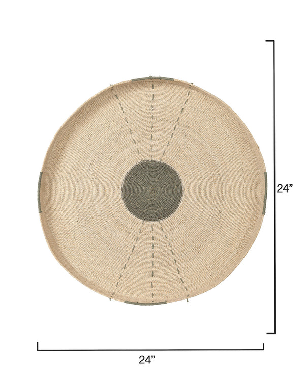 Sundial Seagrass Round Wall Art, Teal
