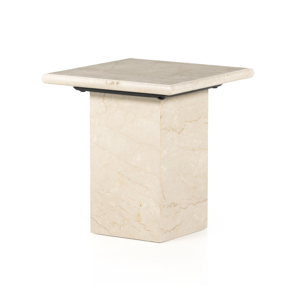 Arum End Table - Cream Marble