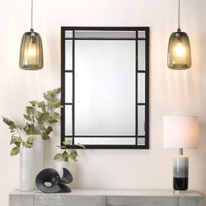 Chelsea Iron Rectangle Wall Mirror, Black