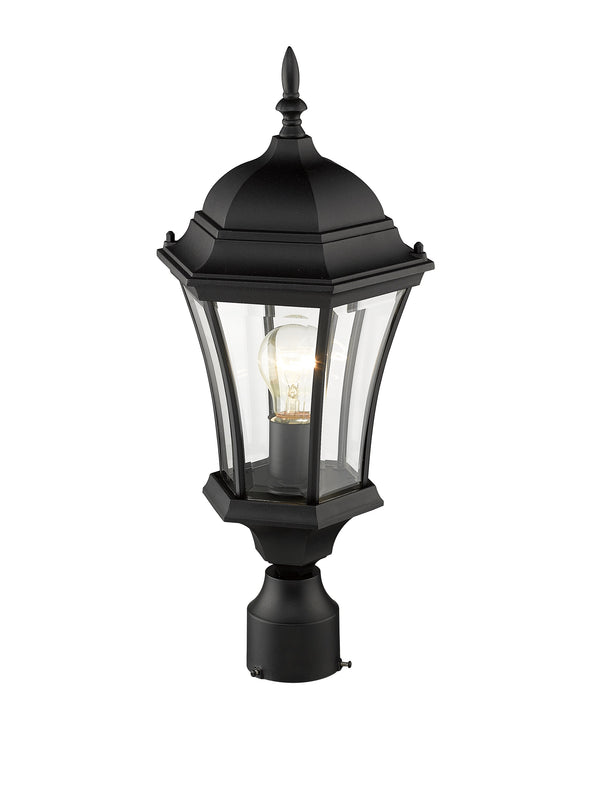 Wakefield Outdoor Post Light in Black Finish