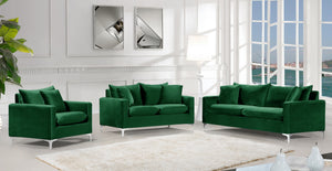 Lucy Sofa In Green Velvet