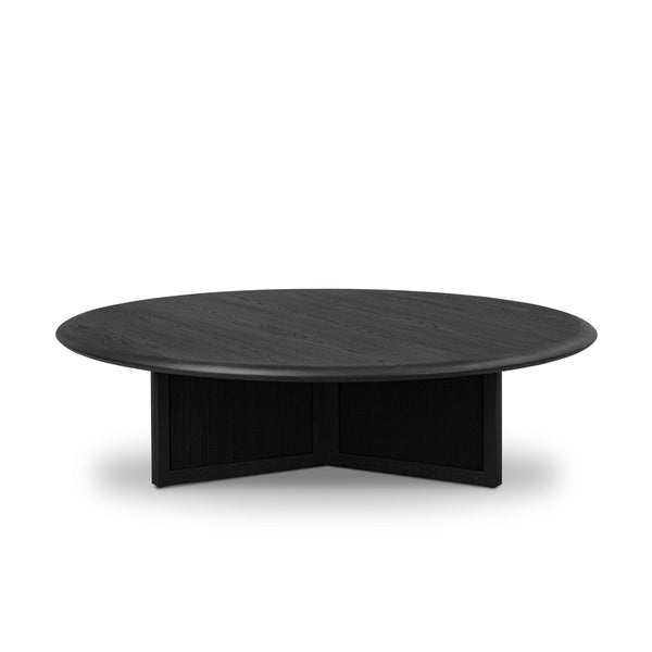 Rosenell Round Coffee Table - Black Oak Veneer