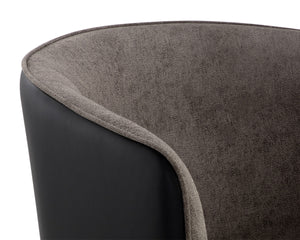 ASHER LOUNGE CHAIR - SPARROW GREY / NAPA BLACK