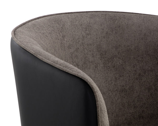 ASHER LOUNGE CHAIR - SPARROW GREY / NAPA BLACK