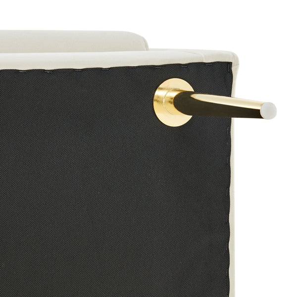 Marsha KD Velvet Bench, Dainty Cream