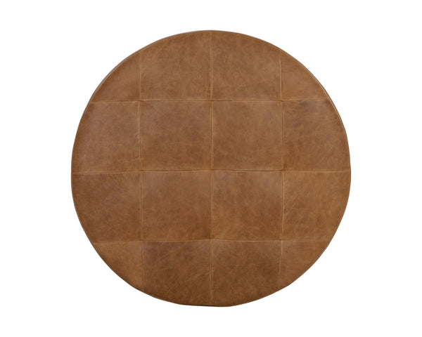 NILDA OTTOMAN - CAMEL LEATHER