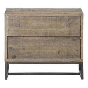 Elena Nightstand Light Brown Solid Pine