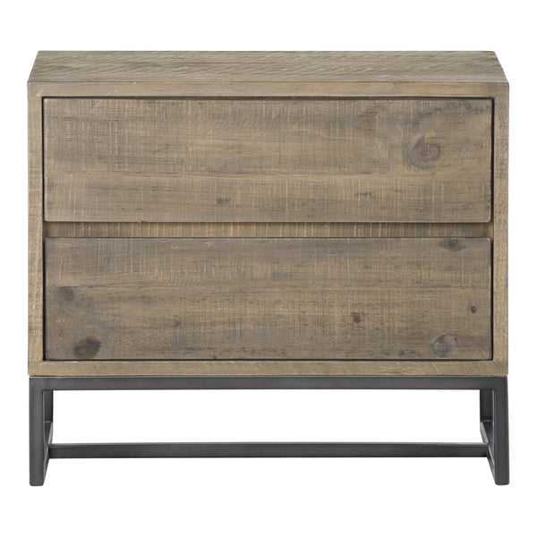 Elena Nightstand Light Brown Solid Pine