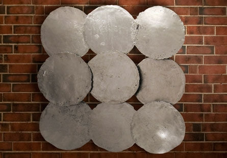 Galvanized Circle Wall Décor Silver Set of 4