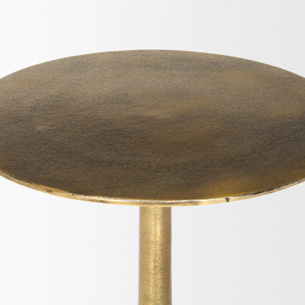 Risha Large Gold Metal Accent Table