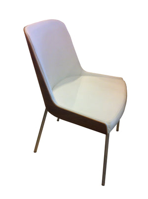 hudson plywood/metal base in cream leather