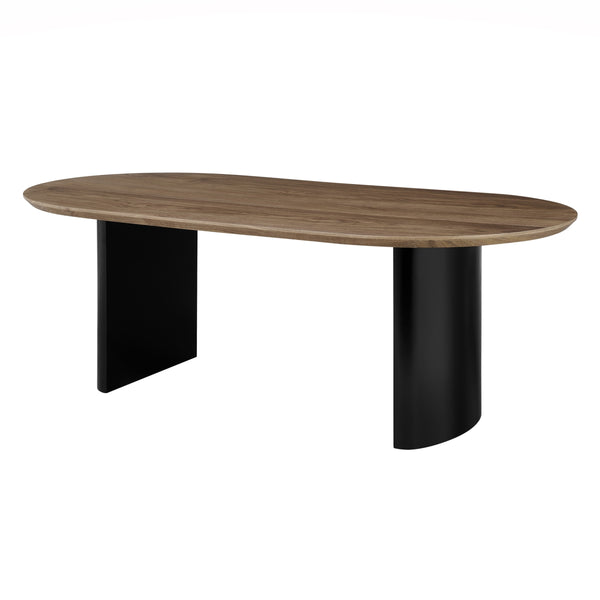 Conway KD 86.5" Oval Dining Table, Walnut 