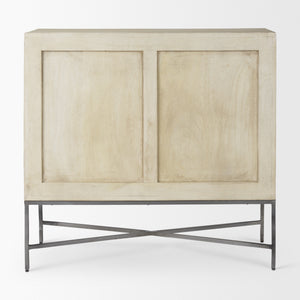 Hogarth 36.0L x 16.0W x 34.0H 2 Door Blonde Wood Accent Cabinet