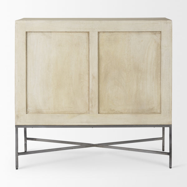 Hogarth 36.0L x 16.0W x 34.0H 2 Door Blonde Wood Accent Cabinet