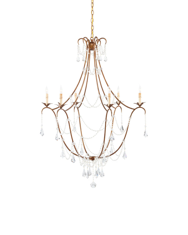 Elizabeth Gold Chandelier In Rhine Gold