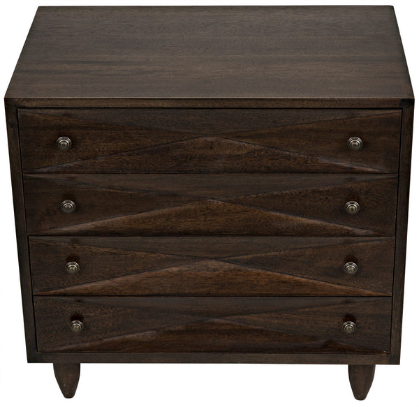 Diamond Chest in Ebony Walnut Finish