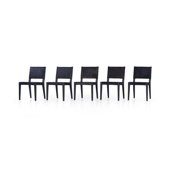 Villa Dining Chair In Dark Hair On Hide
