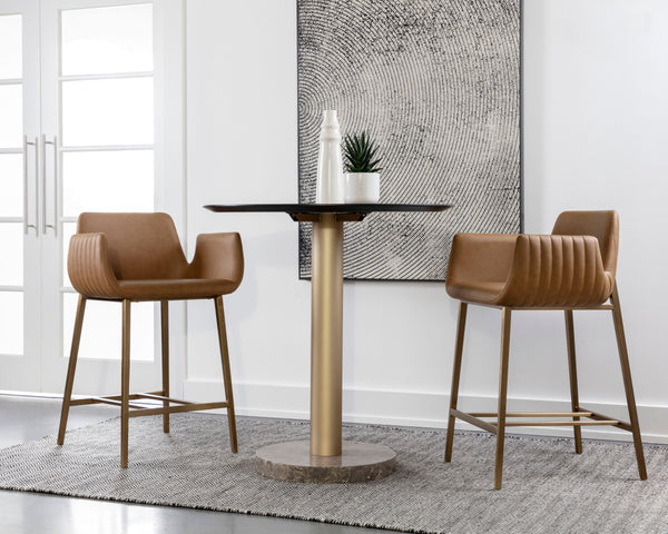 LUCANO COUNTER STOOL - MILLIKEN COGNAC