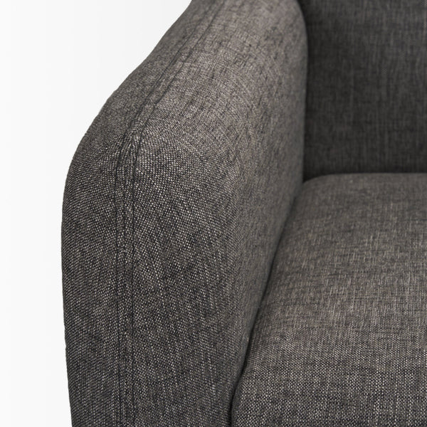 Hale Sofa W/ Medium Brown Wood and Gray Fabric